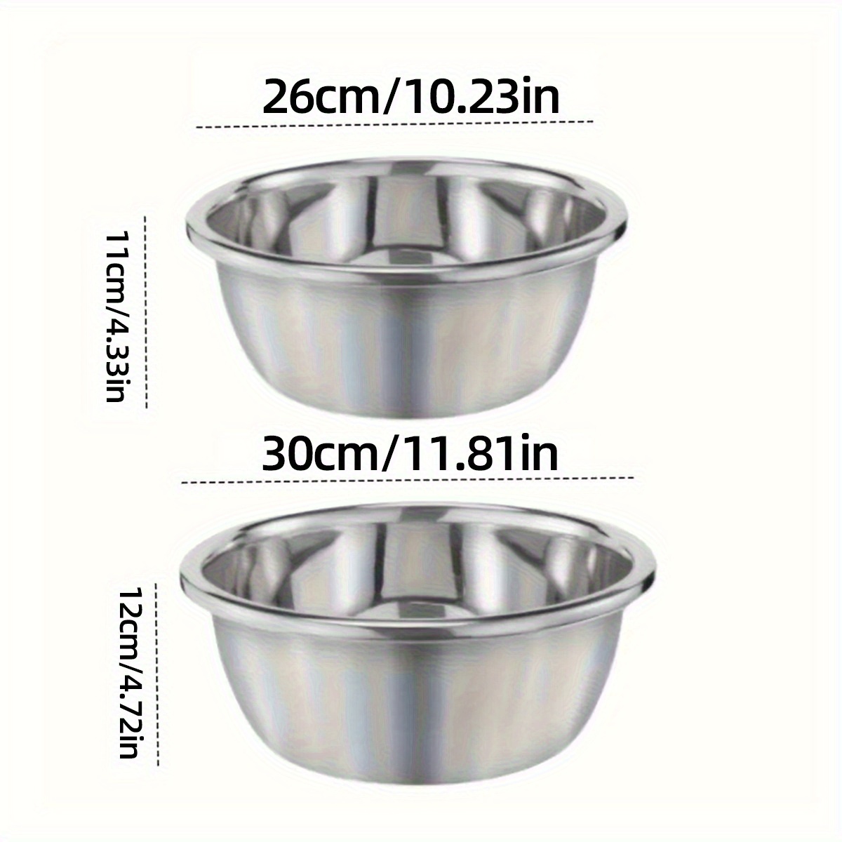 TEMU 2pcs - Stainless Steel Large Capacity Pet Water And Feeding Bowl Set | Easy To Clean, Portable, Spill-proof, Suitable For Small, Medium, And