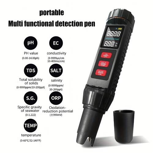 7 in 1 tds ec ph salt temp s g orp multifunctional water quality testing pen