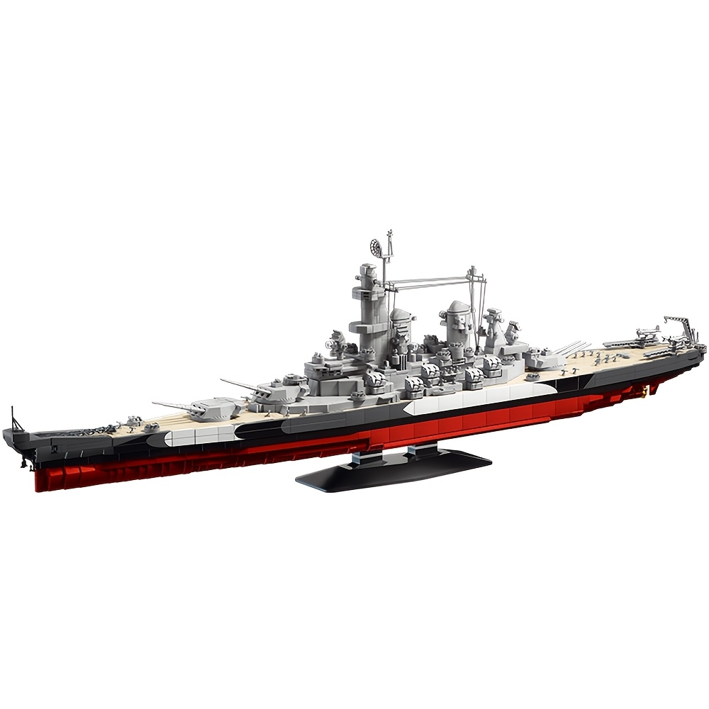 2568+pcs Uss Missouri Building Block Model, 1:300 Fine Replica Model, Suitable For Enthusiasts To Assemble Challenges And Collect , The Best Christmas Gift 98007