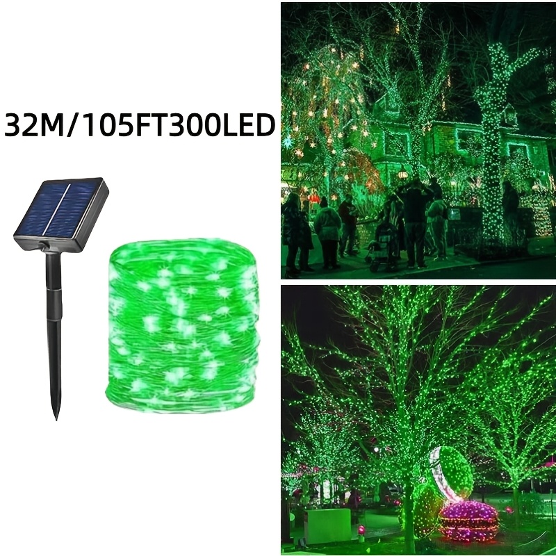 E-shop 1 Set Solar Lichterkette im Feenstil, IP54, Blau/Grün/Warmweiß/Weiß/Mehrfarbig. Geeignet für Weihnachten, Valentinstag, Thanksgiving, Gärten,