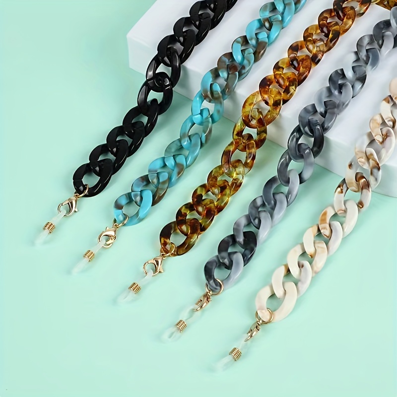 

Creative Colorful Acrylic Glasses Chain Anti-drop Anti-lost Decorative Diy Hanging Chain Multi-functional Bag Chain Multi-color Optional