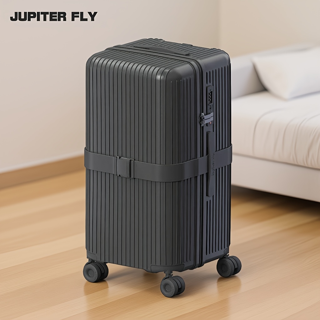 Matte Vertical Ribbed PC Trolley Suitcase with TSA Lock