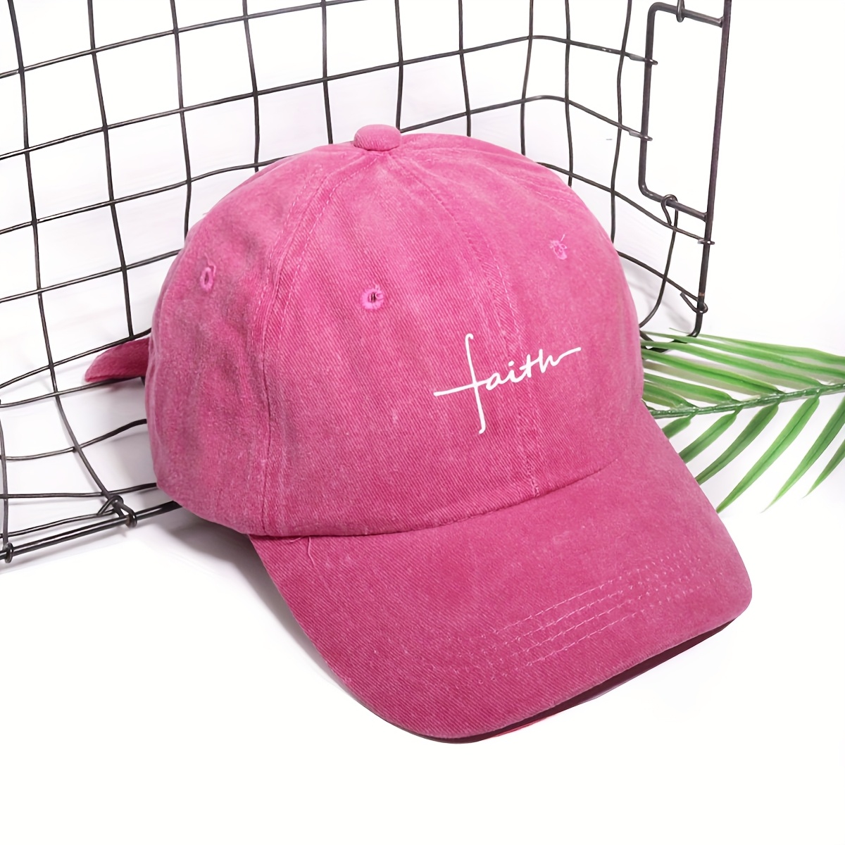 The Faith Printed Vintage Street Style Washed And Distressed Baseball Cap Is Suitable for Casual Outdoor Wear, Making It an Ideal Accessory