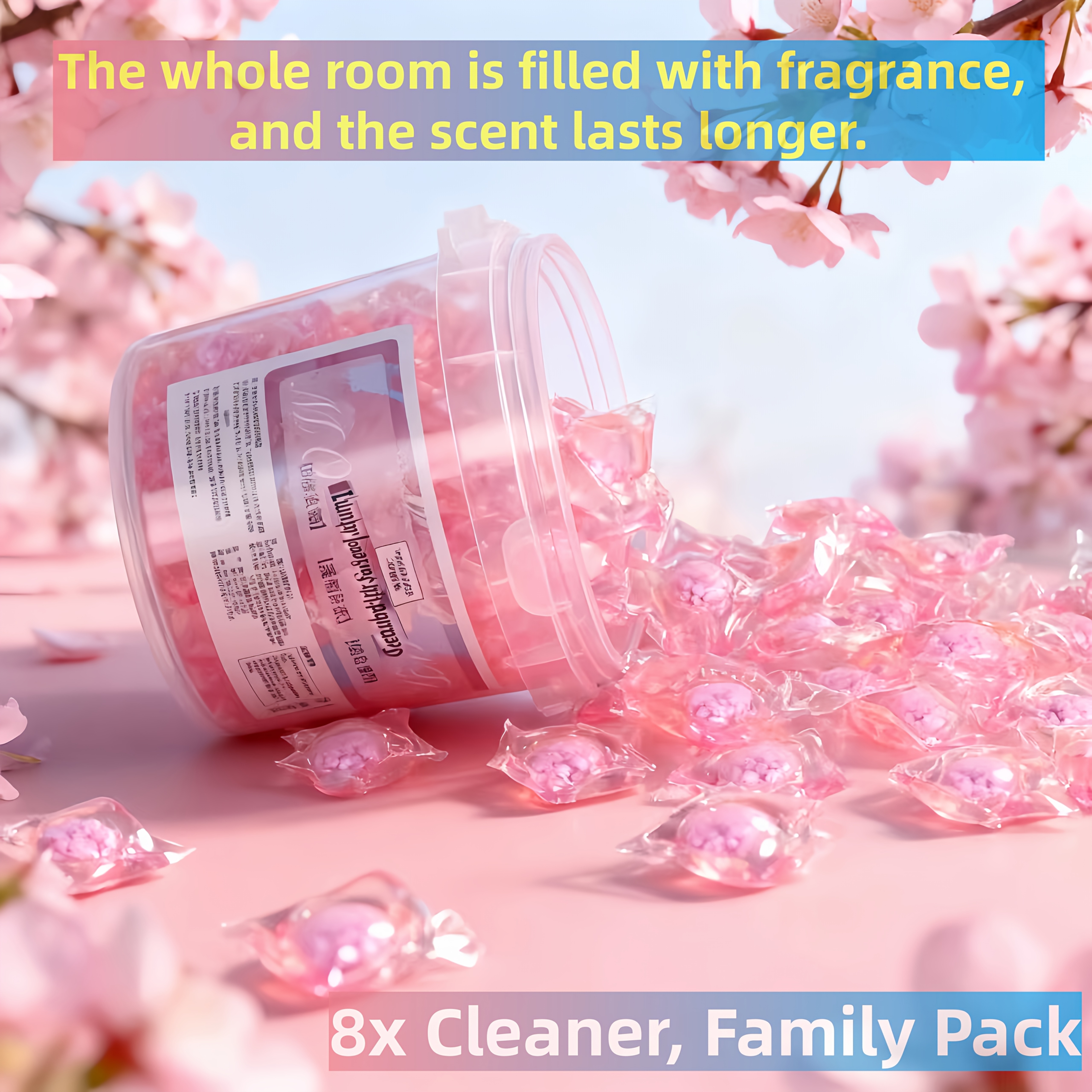 100pcs 1 bucket cherry   scented laundry pearls all in one fragrance beads   laundry color protection softening strong stain removal long lasting fragrance
