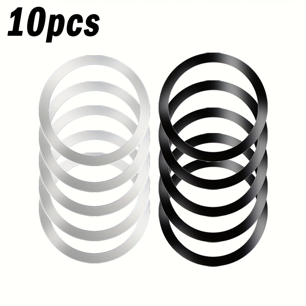 TEMU 10pcs Wireless Charging Magnetic Rings, Stainless Steel Patches, Universal For All Phones, Car Phone Holder, High Compatibility, Durable