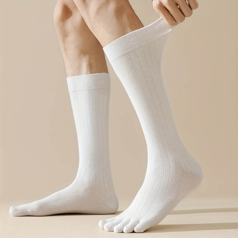 OULII 2 Paires de Chaussettes à Orteils pour Hommes avec