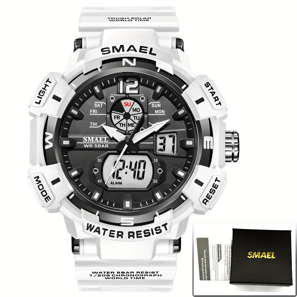 READY STOCK SMAEL Top Luxury Brand Men's Watch Rubber LED Digital