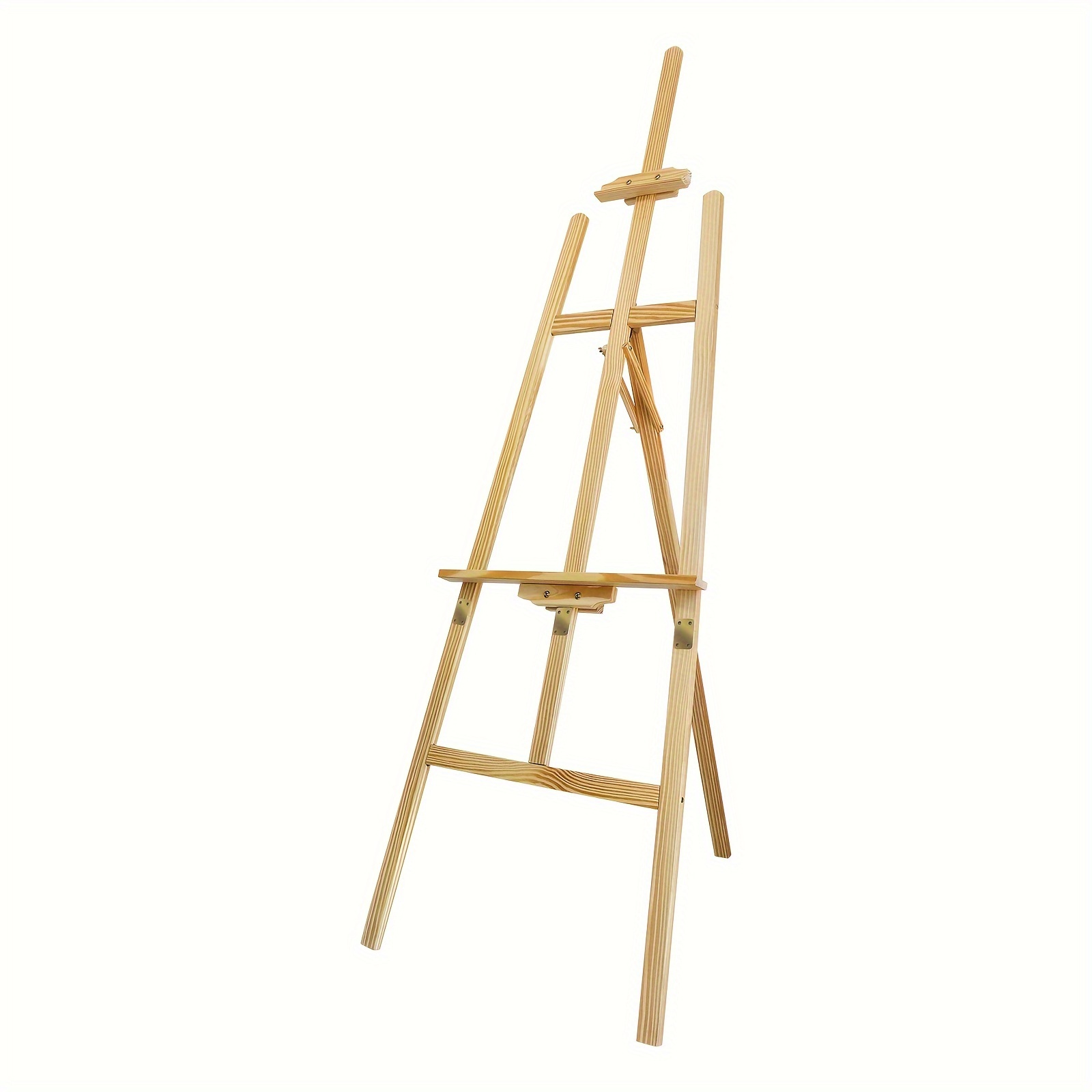Easel Stand, Wooden Stand, Artist Easel, Drawing Easel Portable Easel For Painting Adults Kinds, Wedding, Display, Exhibition - Adjustable Canvas Height, Easy To Assemble, 1.75m/69inch
