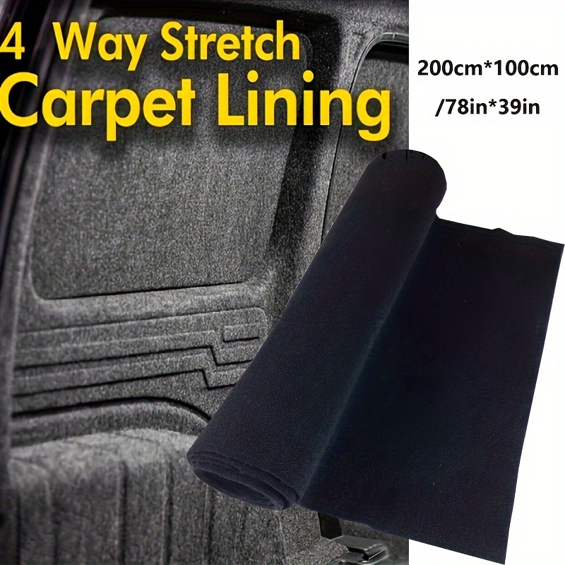 

Stretch Non-slip Felt Carpet Liner For Camper, Truck, And Suv - 39"x79" Black Interior Floor Protection