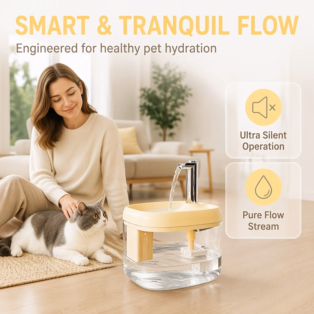 5l large capacity automatic pet water fountain in 3 colors suitable for pets usb powered no batteries required safe and reliable with automatic water circulation from a pet owner Product details 1