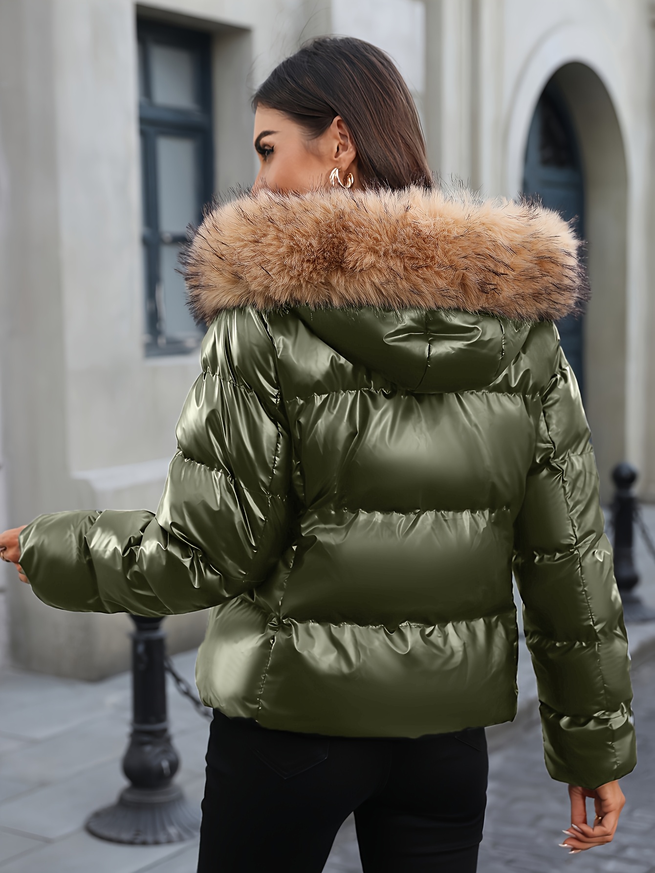 Dames Winterjas - Thermal Geïsoleerde Jas met Capuchon en Volledige Ritssluiting