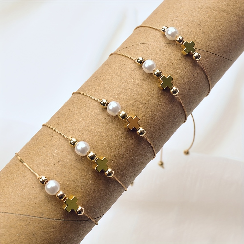 5pcs/set Minimalist Style Woven Friendship Adjustable Gift For