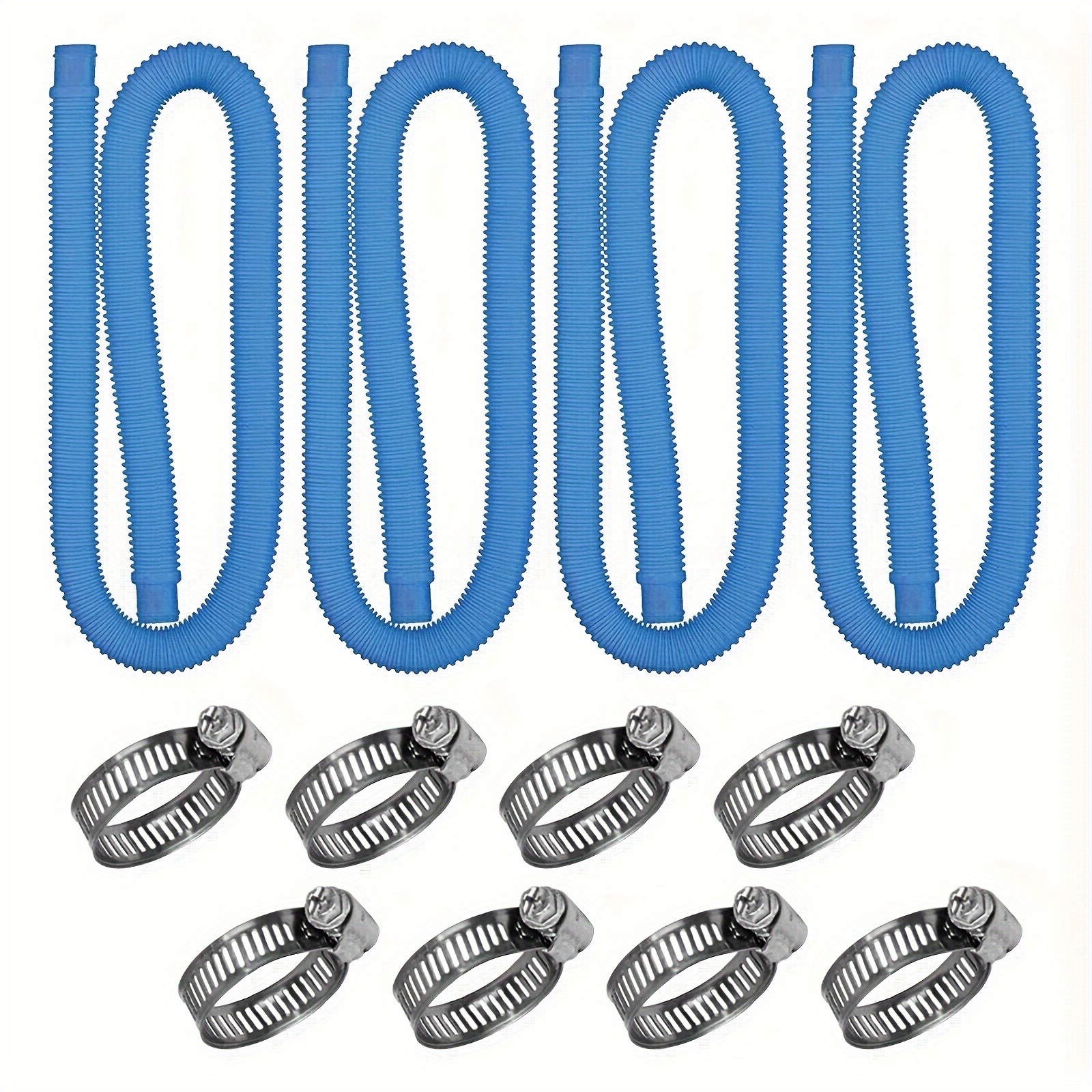 

4-piece Set 1.25-inch Pool Hose 39-inch Long Accessory Pool Pump Replacement Hose
