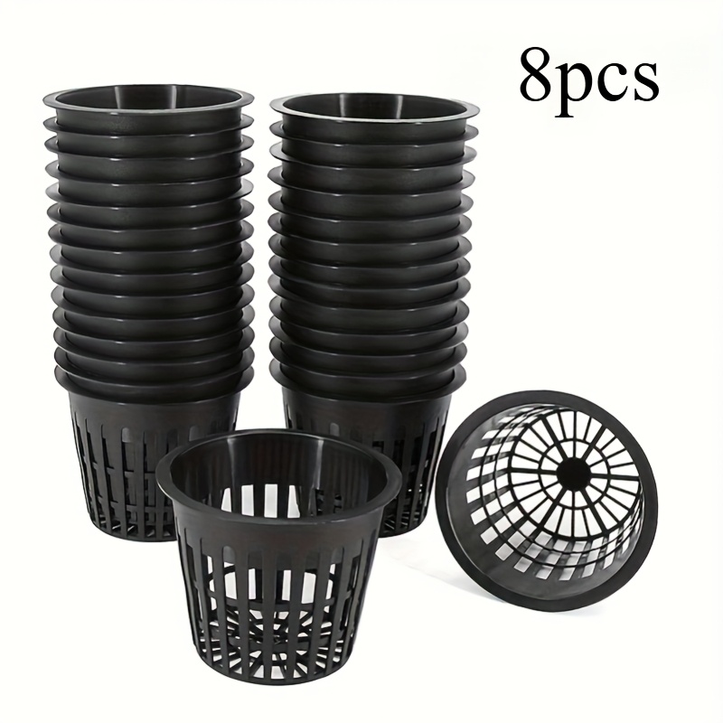 TEMU 8pcs, Hydroponic Planting Basket Soilless Cultivation Equipment Tubular Vegetable Plant Planting Plastic Mesh Pot Net Pots For Hydroponics Heavy