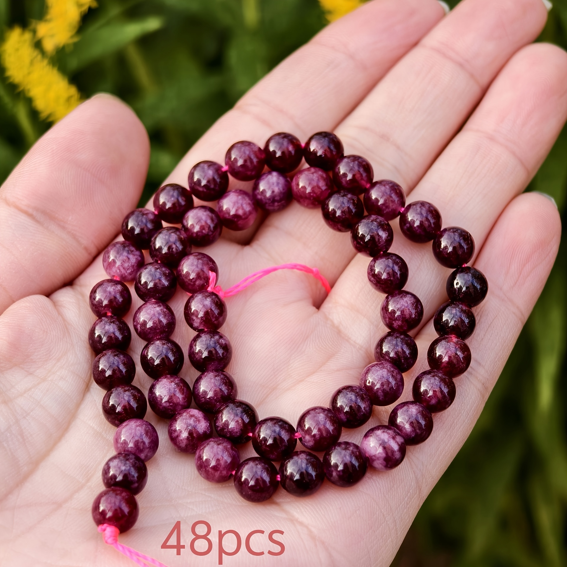TEMU 4/6/8/10mm Natural Chalcedony Loose Beads, Suitable For Bracelets, Necklaces, Earrings - Durable Craft Materials For Jewelry Making And Crafts,