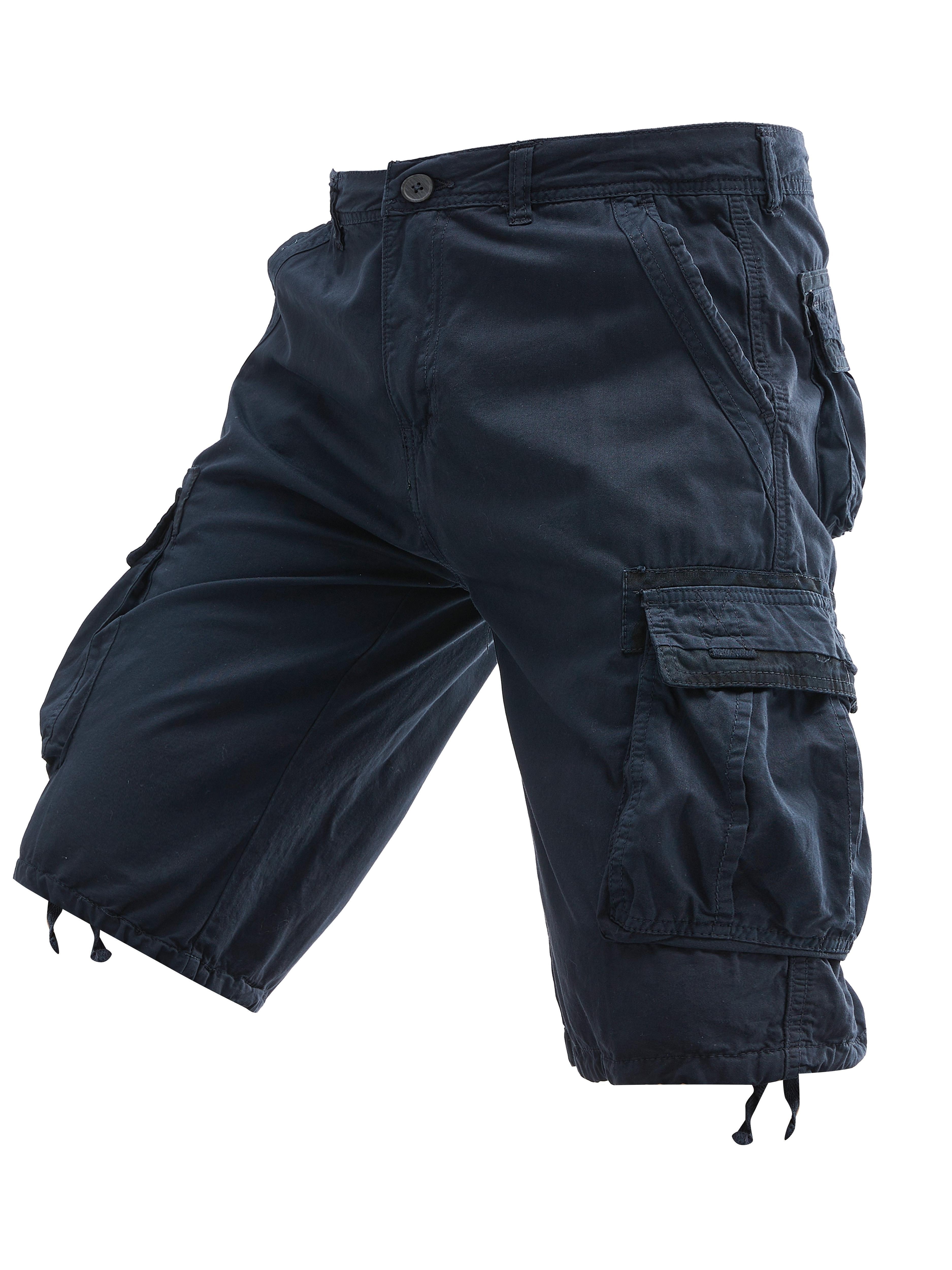 men' cotton cargo shorts 100% cotton solid color non Temu Bahrain