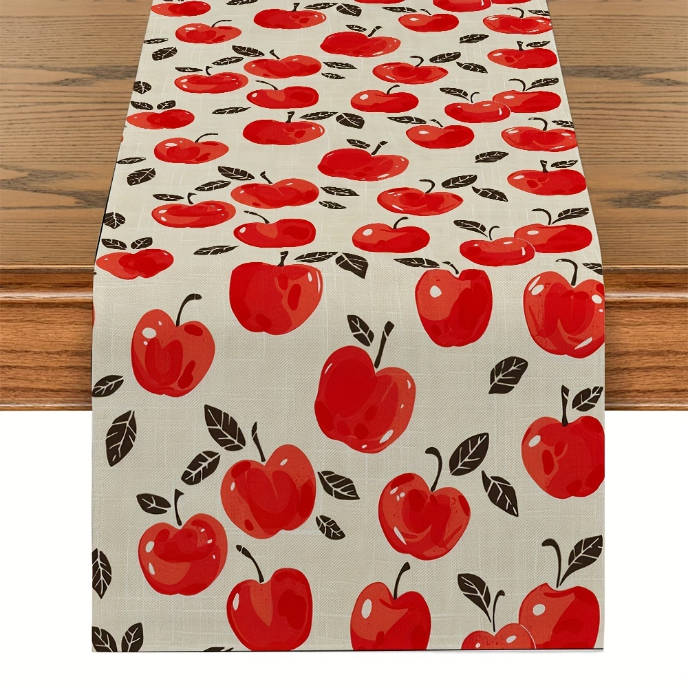 

Print Polyester Table Runner, Rectangle Woven Tabletop Decor For Kitchen, Dining Room, And Party Decoration - 180cm X 33cm