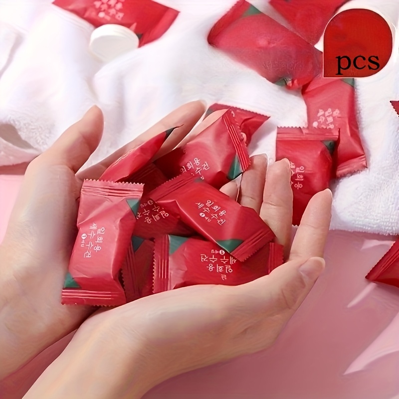 item picture 16pcs Pack Compressed Towels Suitable for Travel & Camping - Thickened High Absorbent Portable Mini Towels, Compact Round Face & Hand Towel for Gym, Swimming,  , Hygienic Suitable for Outdoor, Camping, Gym, Swimming