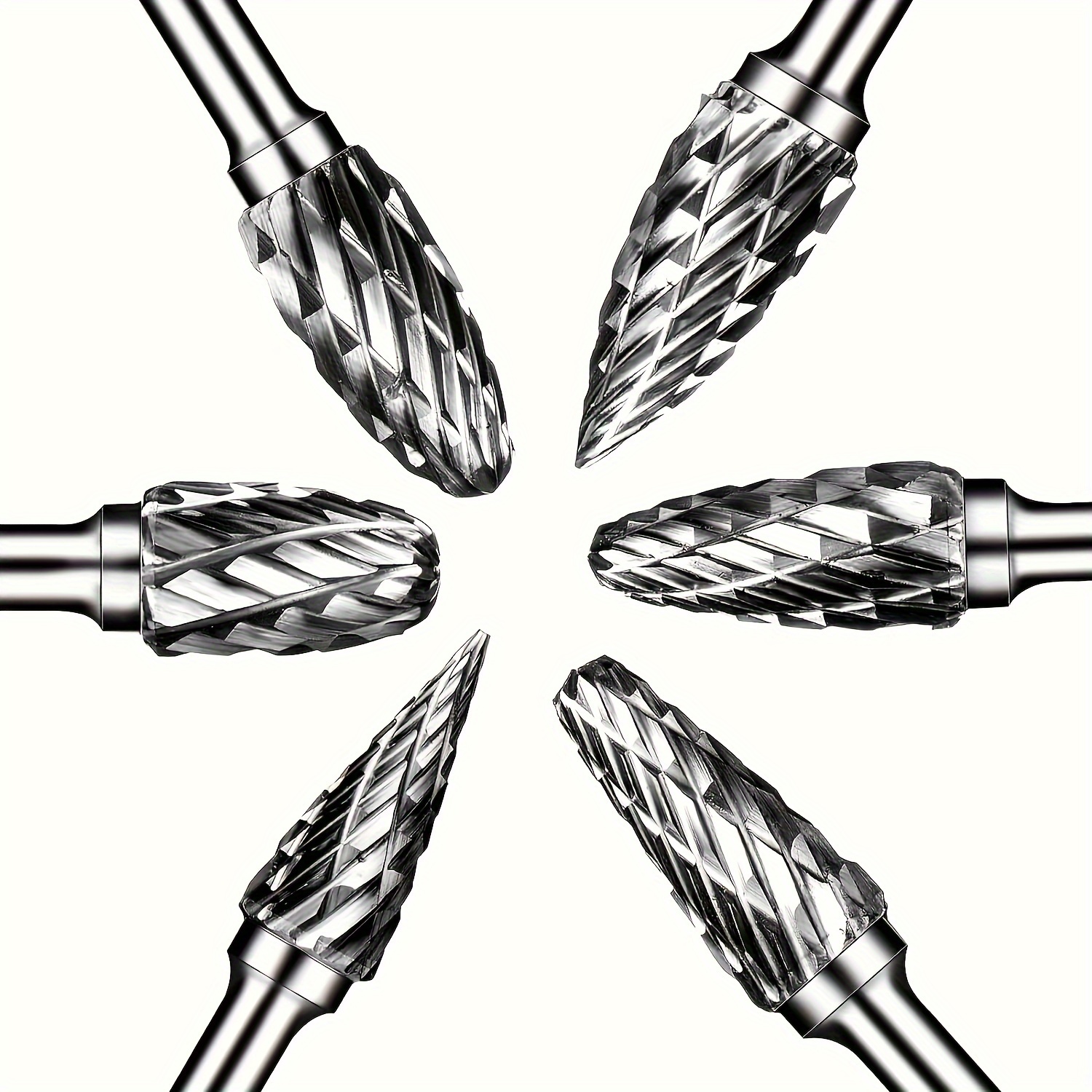 

10pcs Premium Tungsten Steel Rotary Burr Set - Double Cut, Efficient Wood & Metal Carving, Drilling And Polishing Tools - Ideal For Engraving & Diy Projects