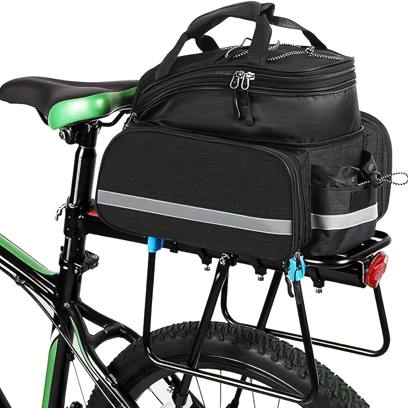 TEMU Multi-functional Large-capacity Trunk Bag For Mountain Bikes, Designed For Travel And Expandable For