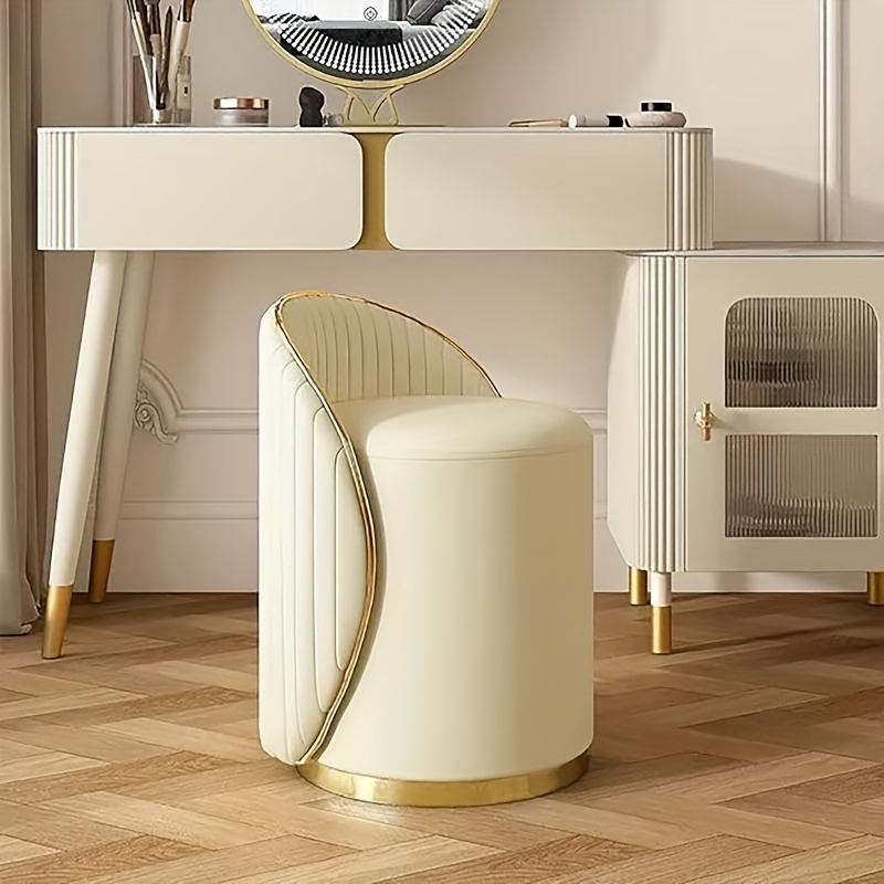 Makeup Stool, 360° Rotating Cushioned Stool, Suitable for Living Room And Bedroom