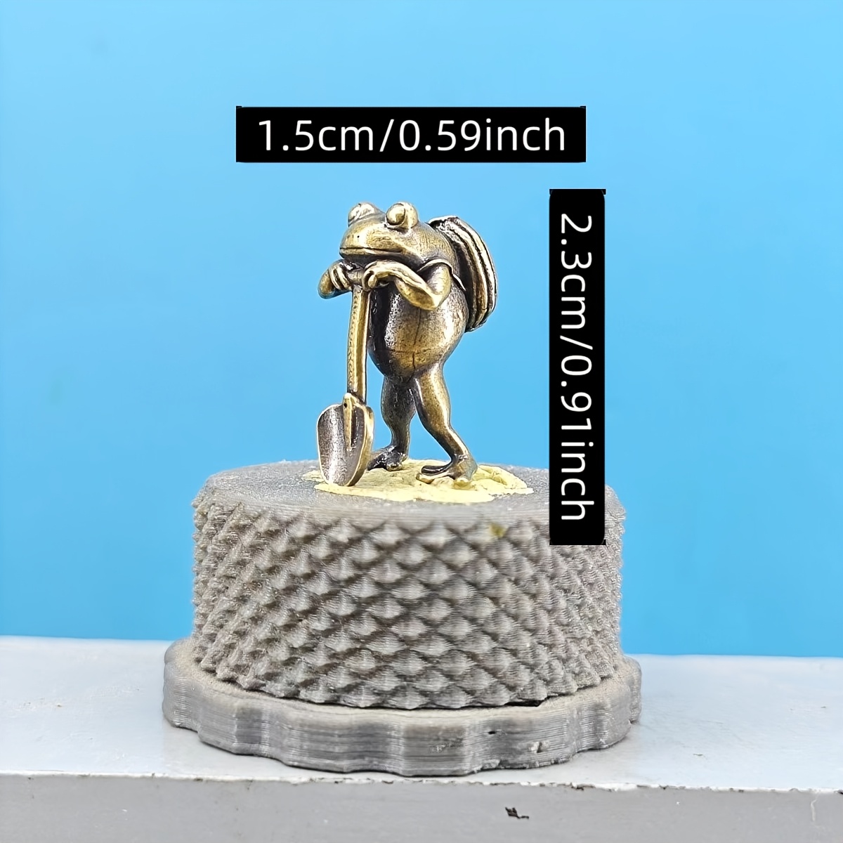 TEMU Vintage Rustic Miniature Simulated Frog Figurine Micro Landscape Succulent Pot Desktop Office Desk Decoration Craft, Cute Frog Miniature Statue