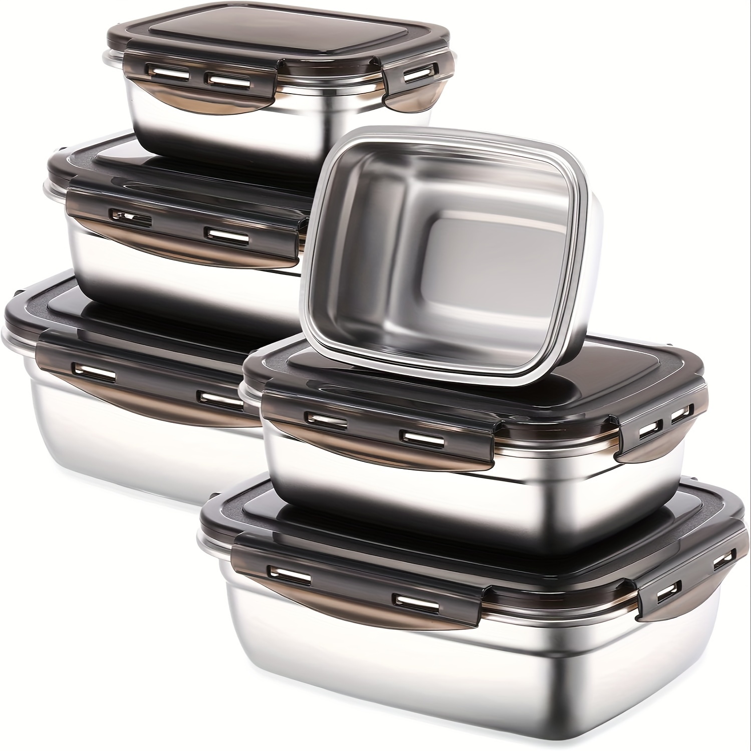 Leakproof Stainless Steel Lunch Box Durable Reusable - Temu