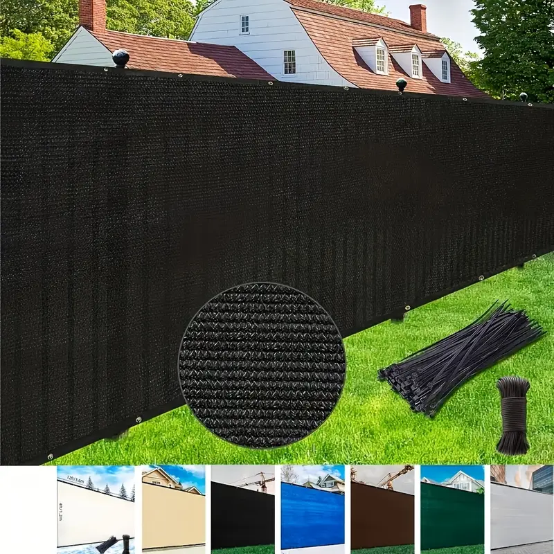 6 x 50 privacy screen outdoor backyard sunshade windshield fence privacy fence screen outdoor windscreen covered privacy screen suitable for backyard zip tie included details 0