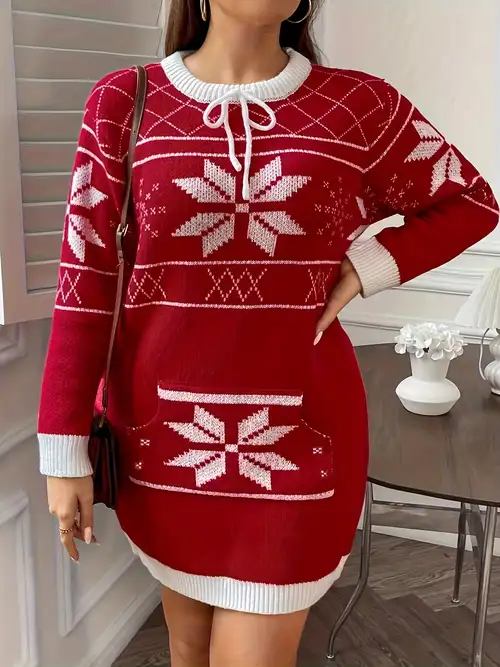 oversized christmas sweater dress Free People NWT Medium Oversized Cherry Heart Holiday Christmas Sweater Dress