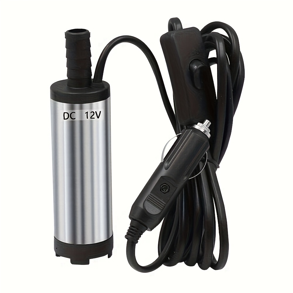 12v water pump cigarette lighter 1pc Stainless Steel * * 12V Oil Pump. Car Plug Plug Water Pump, Suitable  for Transporting * Kerosene And Water