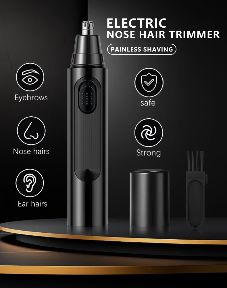   electric nose hair trimmer usb charging safe and safe without damaging the light beige trimming ears and nose hair Product details 0