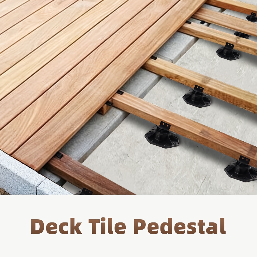 Pylex Adjustable Deck Support Multi Format 33-66 Black (Pack Of Units