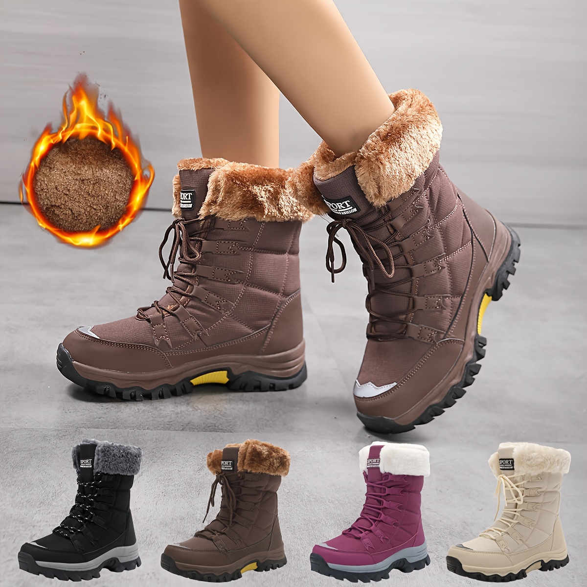 Stiefel Schneeboots 36 Winter Schneestiefel Damen In Größen 36 42