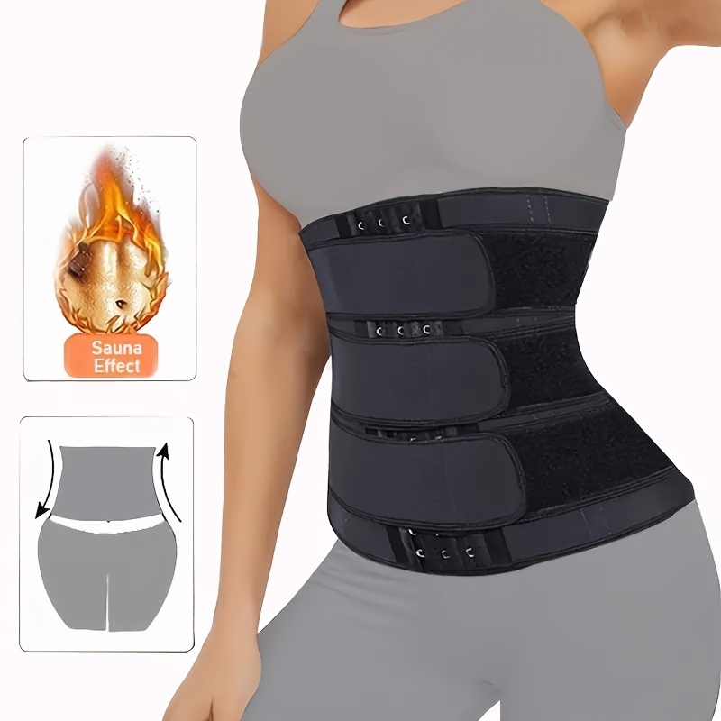 

Women's Adjustable 3-row Zipper Waist Cincher, Neoprene Sweat-wicking Tummy , Medium Slimming Underwear With Sauna Effect, Knit Fabric, Hand Washable