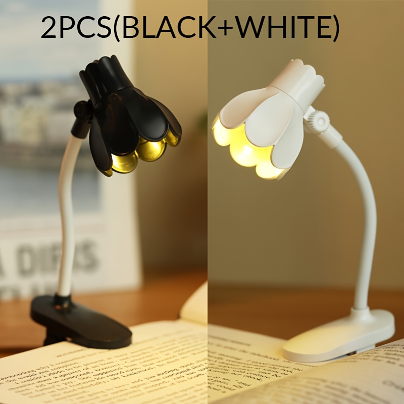 Link Clip On LED Book Light For Reading In Bed Flexible Head Portable Rechargeable Multiple Lighting Colors Brightness For Adults Kids Turquoise