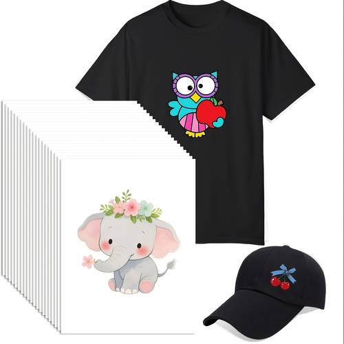 dark fabric heat transfer paper 20 sheets 8 5x11 inches compatible with inkjet and laser printers suitable for t shirts diy gifts and apparel printing