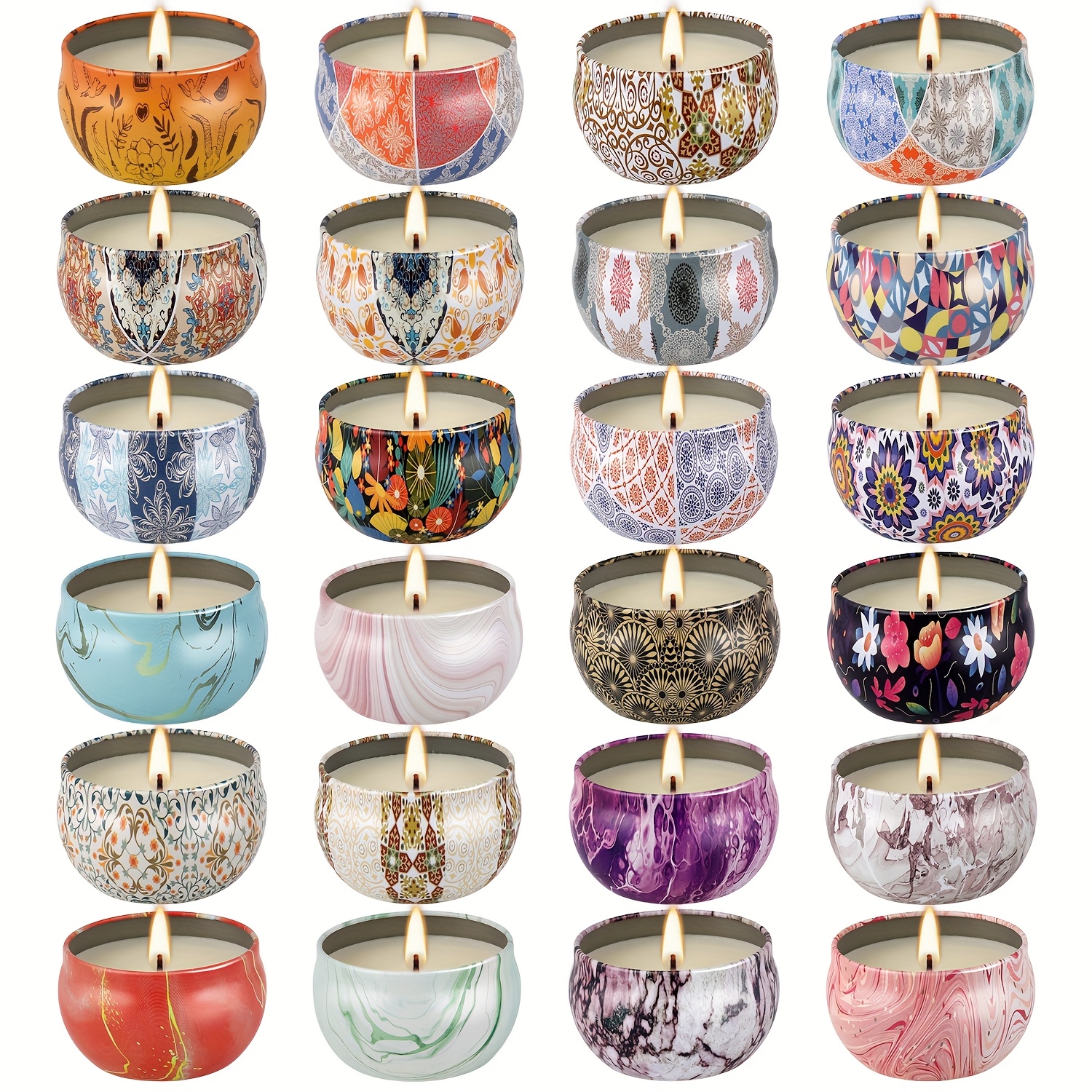 TEMU A Set Of 24 Scented Candles Featuring A Of Fragrances Like Lavender, Rose, And Vanilla Makes An Ideal Present For Mothers