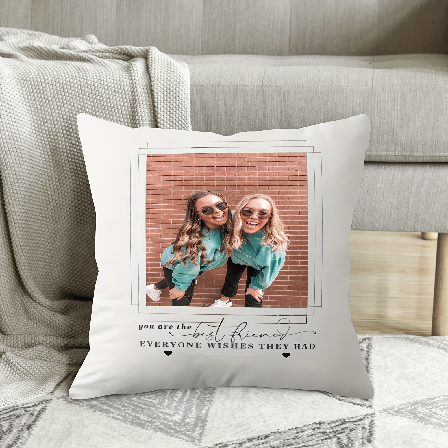 custom photo throw pillow cover contemporary style hand wash