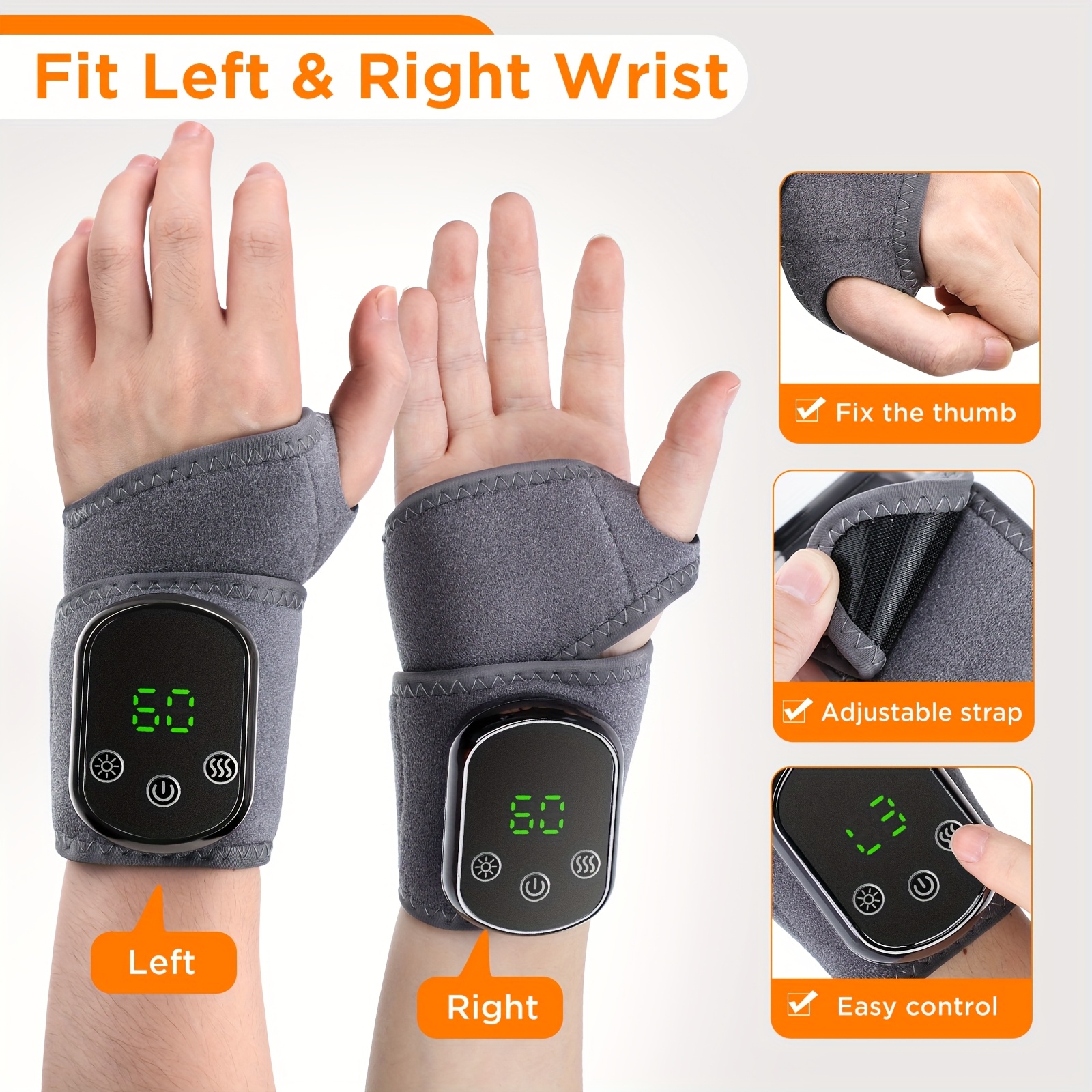 wireless wrist heating pad featuring vibration massage a