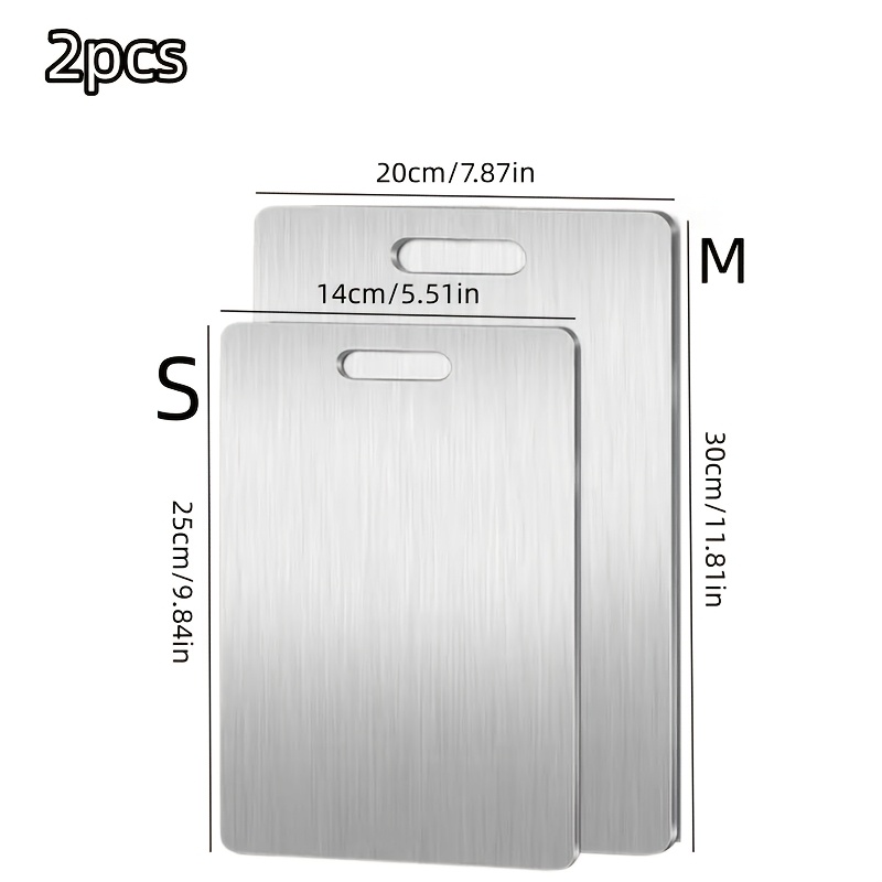 TEMU 2pcs Extra Large Stainless Steel Oil Painting Palette, Dual-size Stainless Steel Oil Painting Palette | Multi-specification Set | Professional