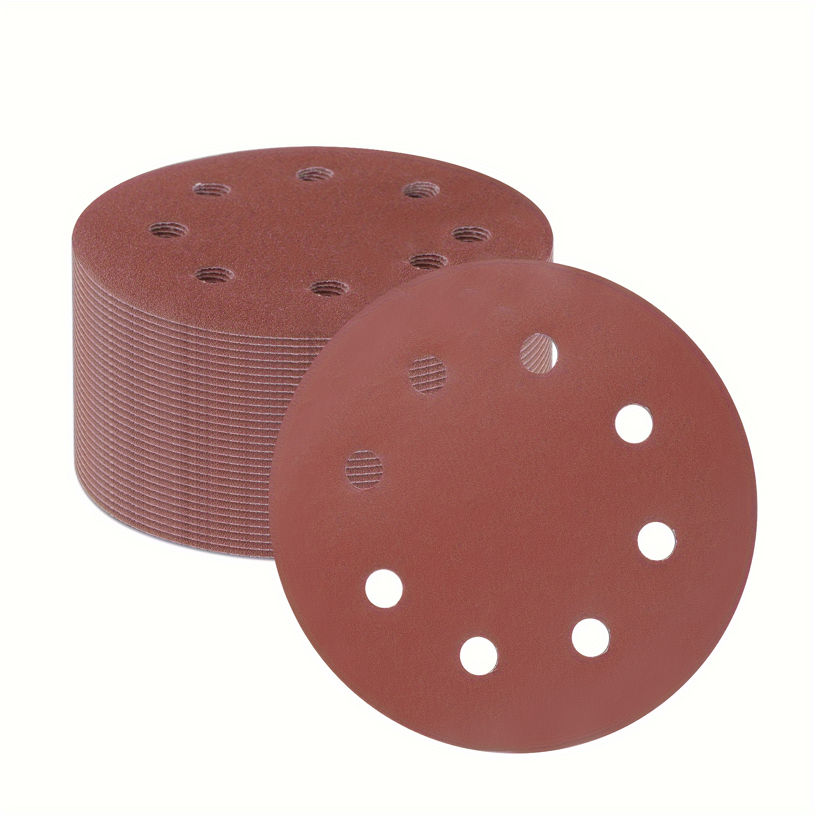 

30pcs 180mm/7inch 8 Holes Sandpaper Hook Sanding Disc For Electric Drywall Sander Polisher /120/150/180/240/320 Grit 5pcs , 30pcs In Total A Wonderful Grit At Christmas