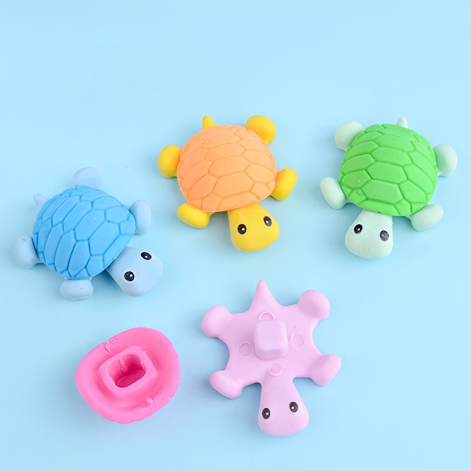 

4pcs Turtle Pencil Erasers, Cute Funny Novelty Turtle Pencil Eraser For Party Supplies Favors