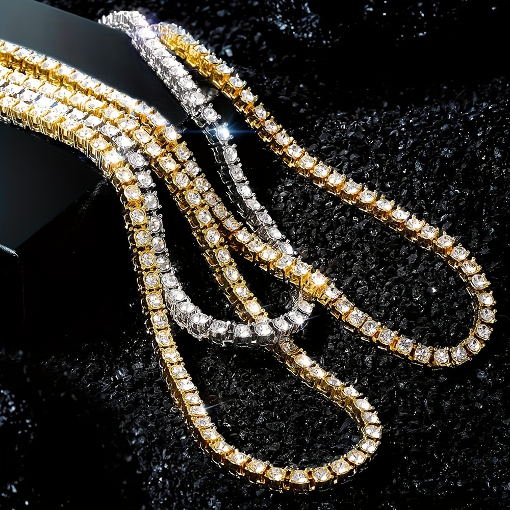 

Hip Hop Tennis Chain Necklace Party Jewelry For Men And Women A