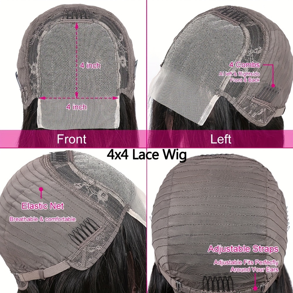 180 density brazilian deep wave lace front wig hd transparent 4x4 closure human hair natural black curly style for women full look versatile hair wig deep pre hairline details 8