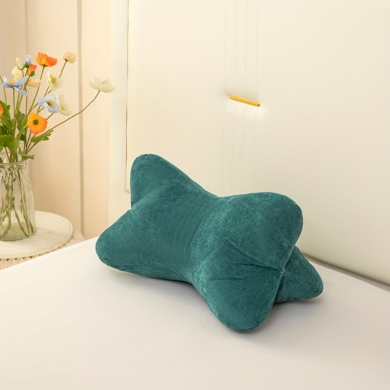 TEMU 1pc New 3d Triangular Shaped Pillow Cushion, Breathable Soft Comfortable Chenille Fabric, , Multi-scene Use, Lightweight, Comfortable And