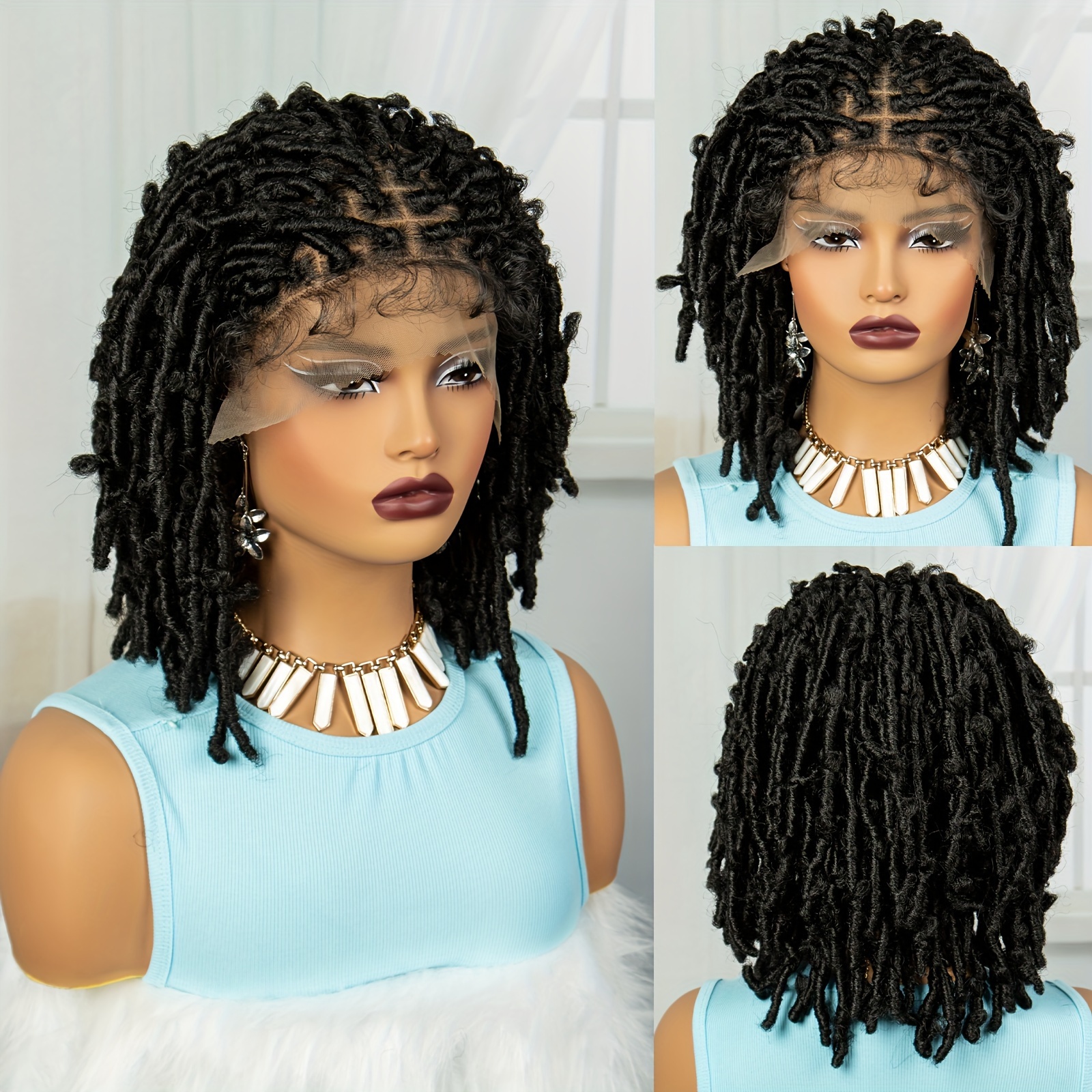 Wigs Women Synthetic Lace Front Braided Wigs Knotless Box - Temu