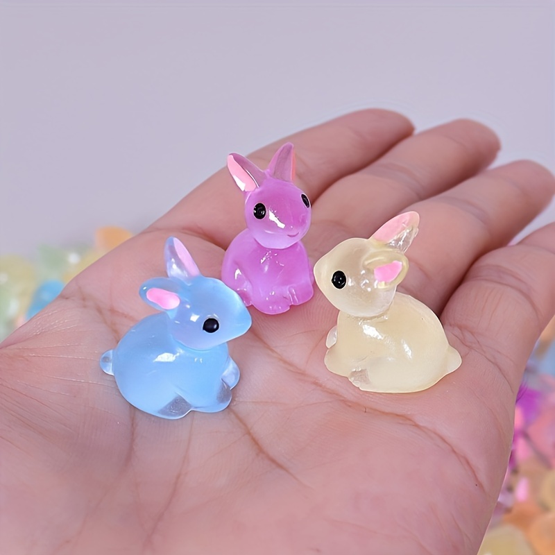 

15pcs Small Rabbit Resin Pendant For Making
