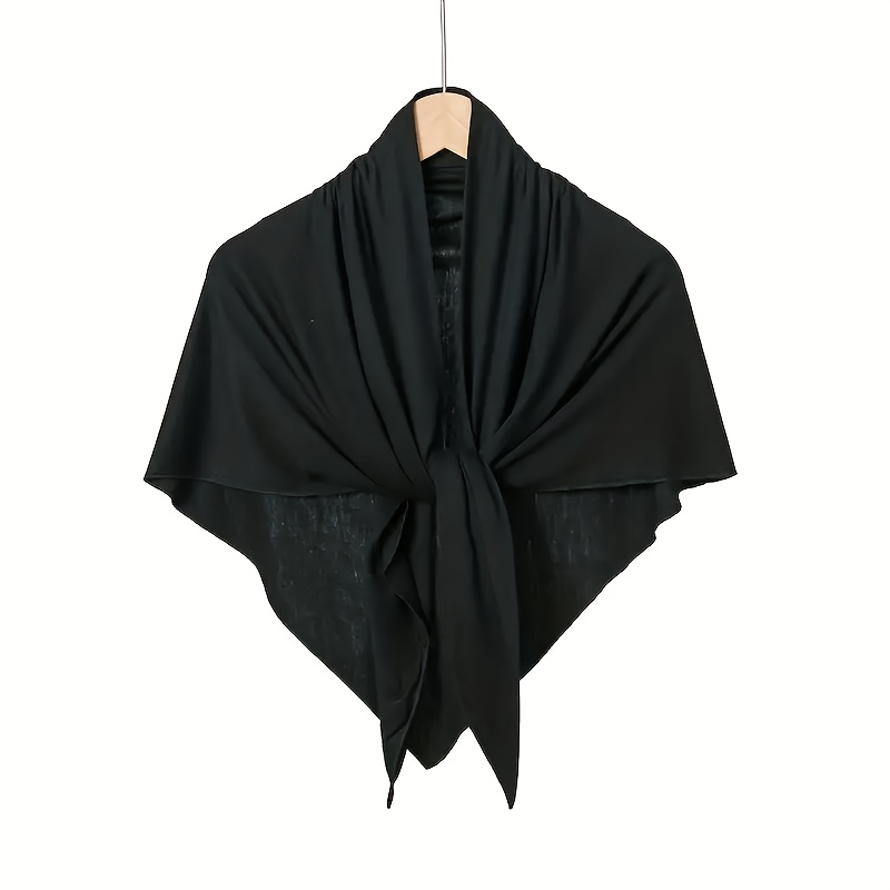 TEMU Écharpe triangulaire douce en fibre de polyester, écharpe adaptée aux quotidiens, cadeau de Noël/ Année