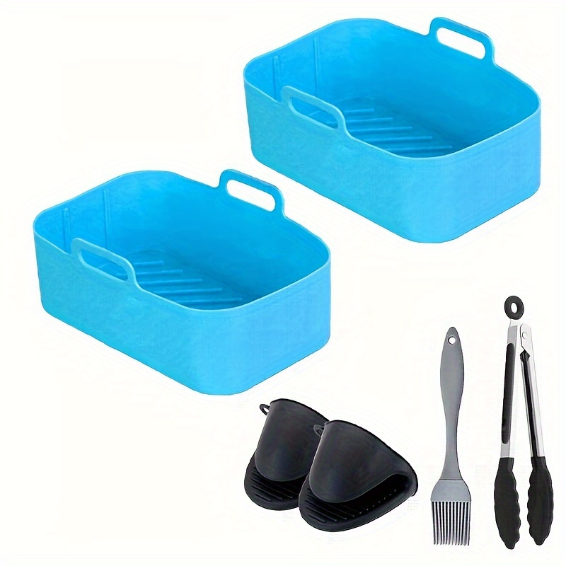 2 Pezzo Teglie per Friggitrice ad Aria In Silicone ?Reusable