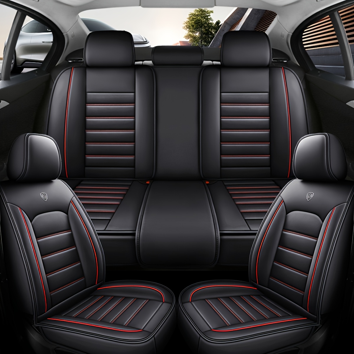 TEMU 5-seat Car Seat Covers, High-quality 3d Design, Fits All Seats, Provides Perfect Snug Protection, Enhances , Suitable For